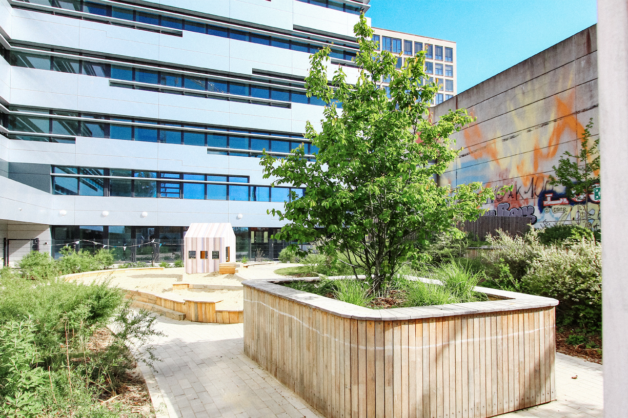 Grüne Spieloase in der Bremer Überseestadt